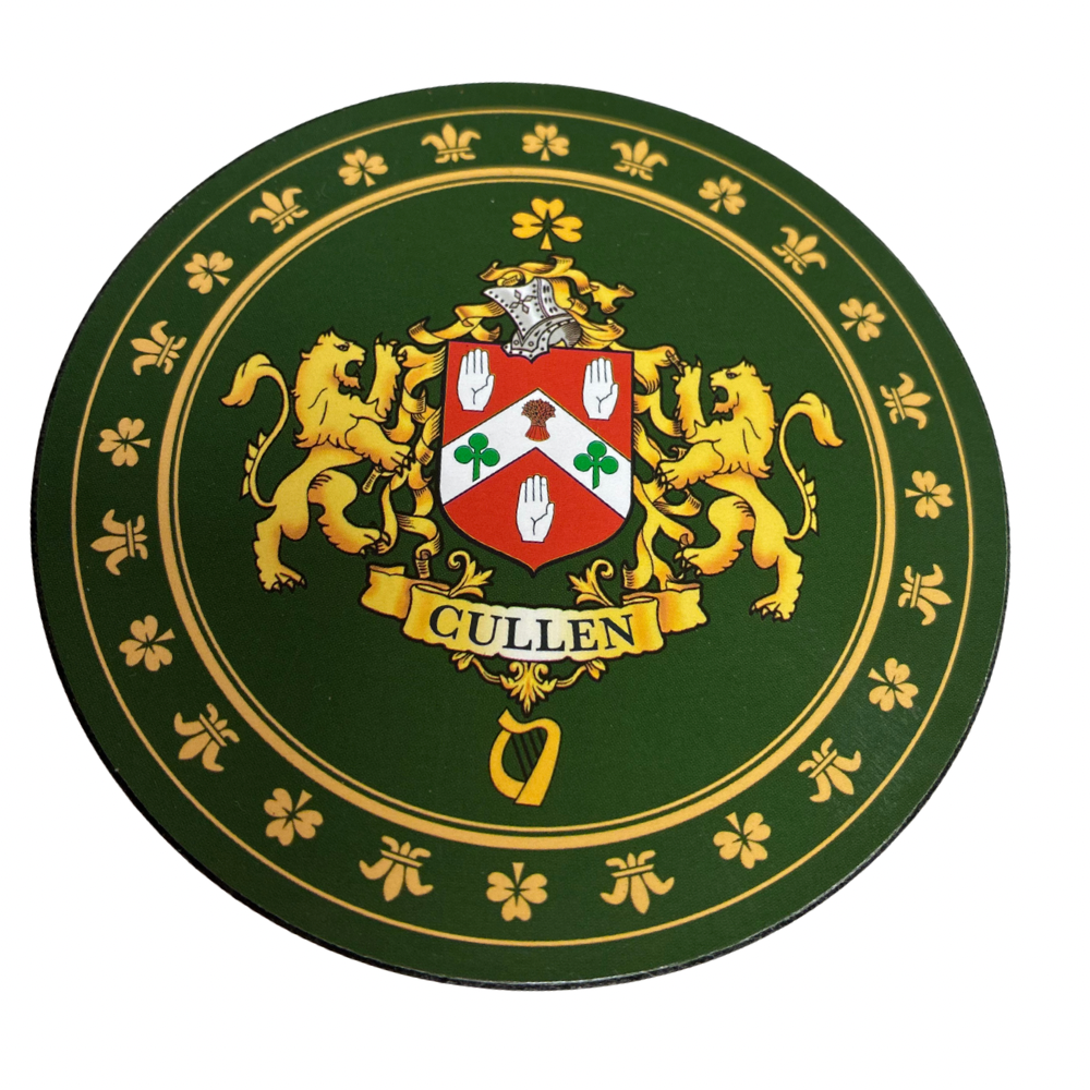 Cullen Family Surname Crest Coaster