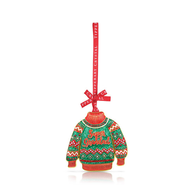 Tipperary Crystal Super Grandad Christmas Tree Decoration in Gift Box
