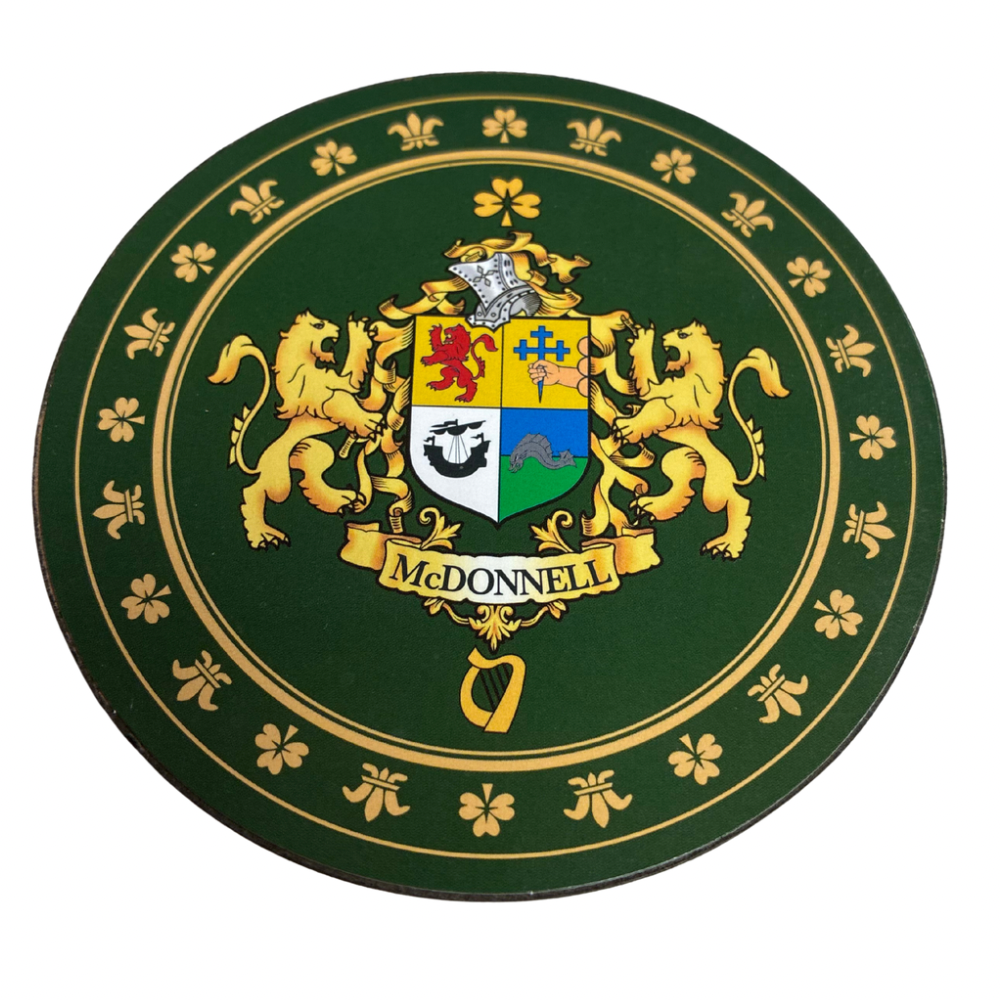 McDonnell Family Surname Crest Coaster