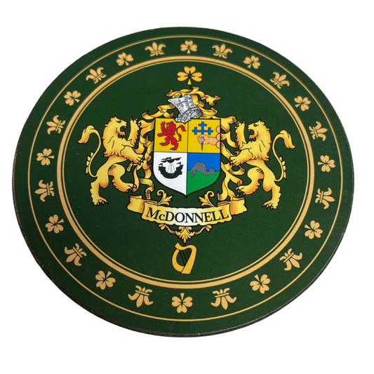 McDonnell Family Surname Crest Coaster