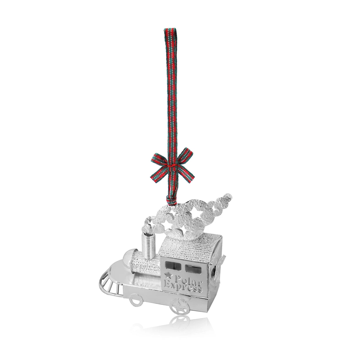 Tipperary Crystal Heirloom Silver Christmas Tree Decoration Polar Express in Gift Box