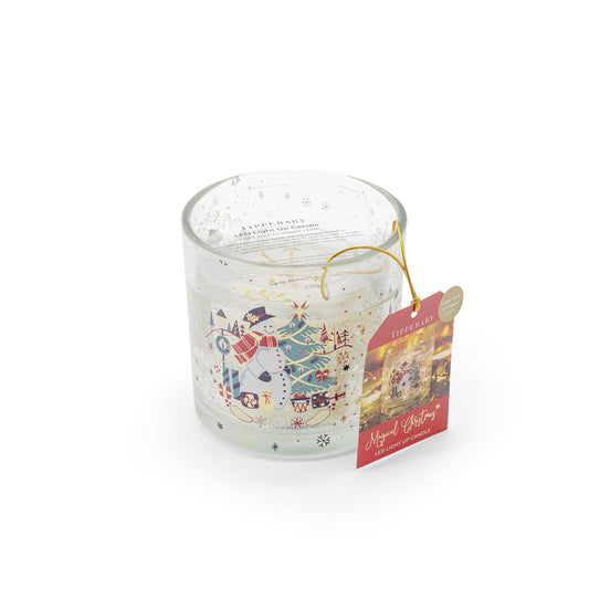 Tipperary Crystal Christmas Snowman Led Candle