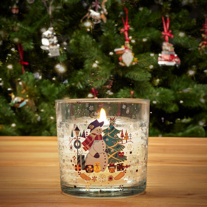 Tipperary Crystal Christmas Snowman Led Candle