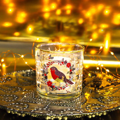 Tipperary Crystal Christmas Robin Led Candle