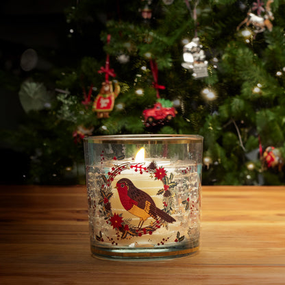 Tipperary Crystal Christmas Robin Led Candle