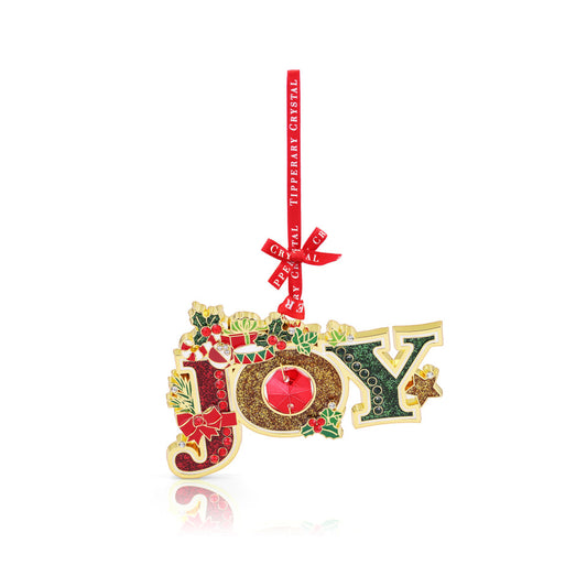 Tipperary Crystal JOY Metal Tree Decoration In Star Gift Box