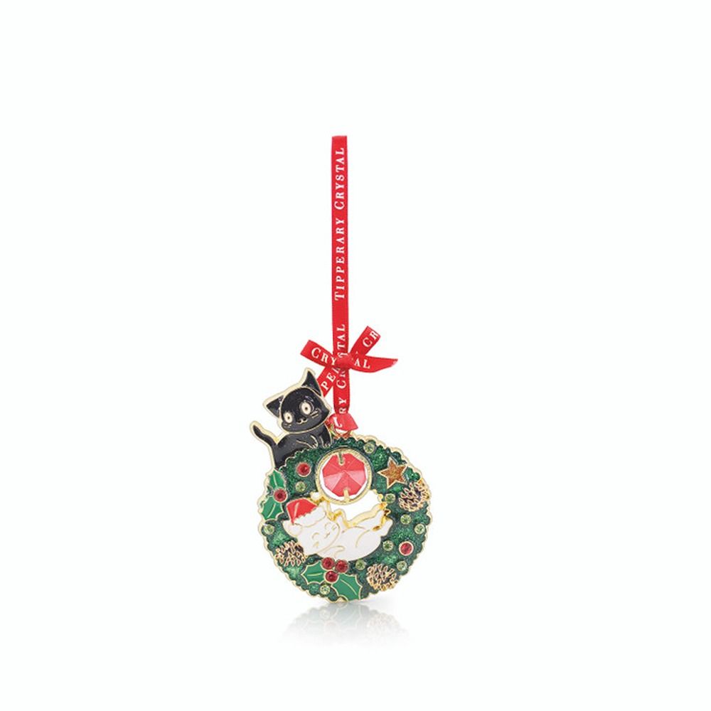 Tipperary Crystal Cat Tree Ornament