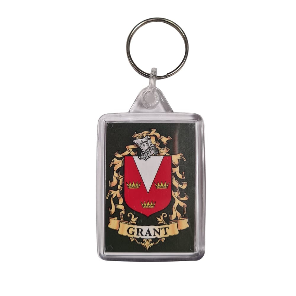 Grant Surname Family Crest Keyring