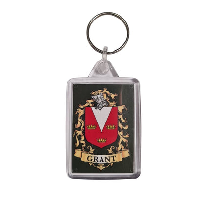 Grant Surname Family Crest Keyring