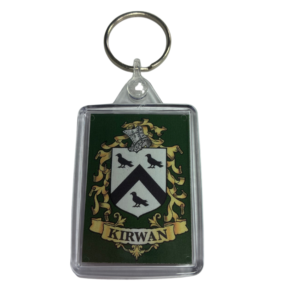 Kirwan Surname Family Crest Keyring