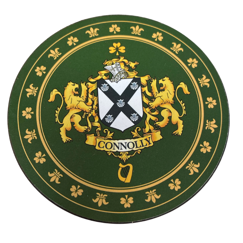 Connolly Family Surname Crest Coaster