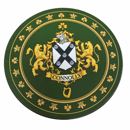 Connolly Family Surname Crest Coaster
