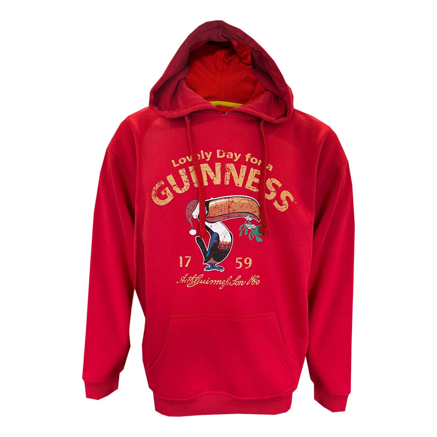 Guinness Red Vintage Toucan Christmas Hoodie Unisex