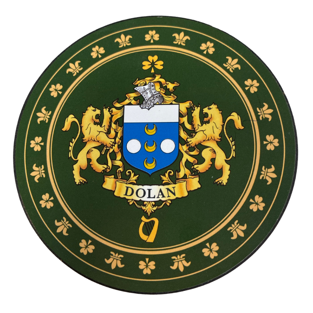 Dolan Family Surname Crest Coaster