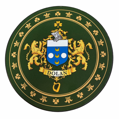 Dolan Family Surname Crest Coaster