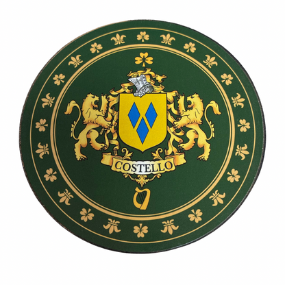 Costello Family Surname Crest Coaster