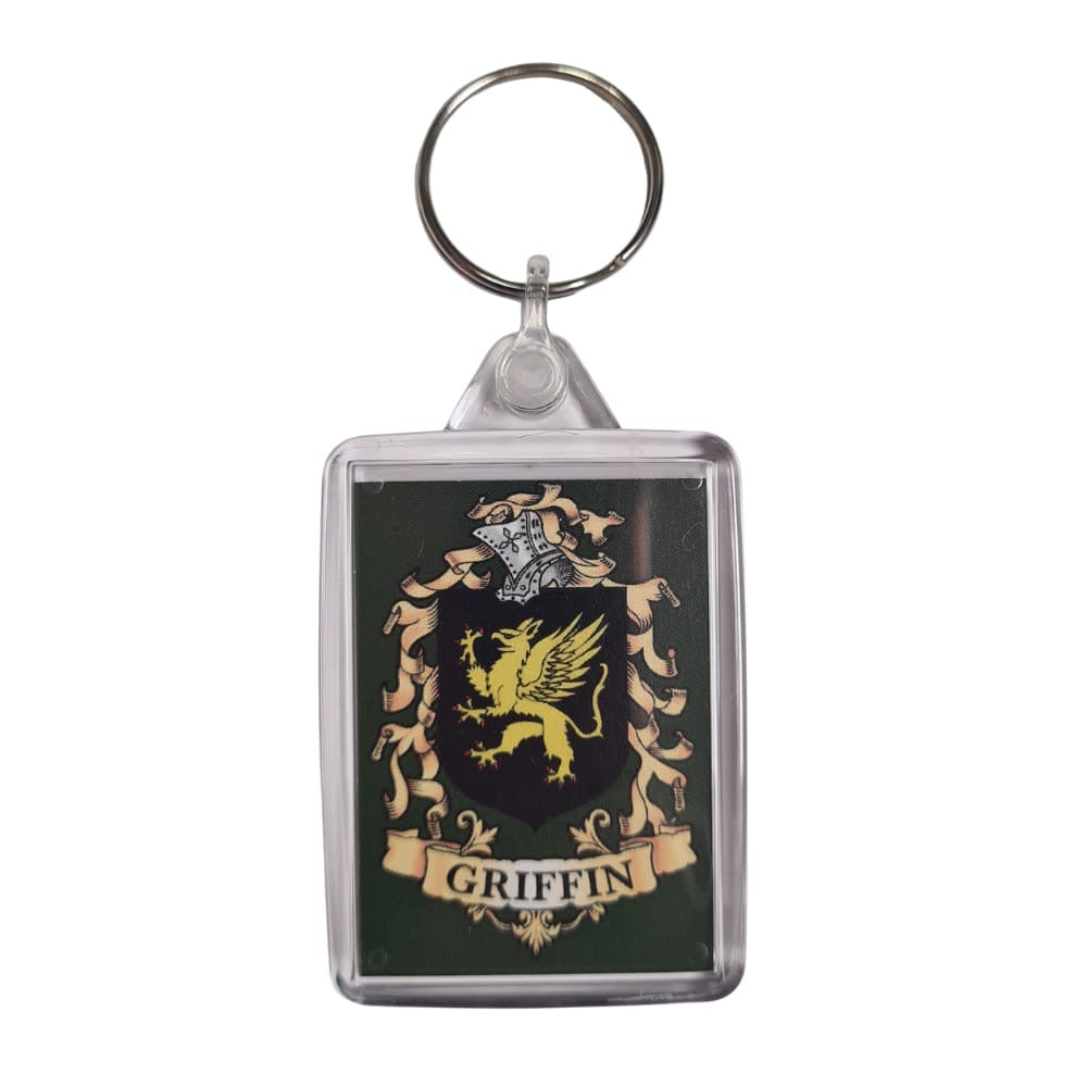 Griffin Surname Family Crest Keyring