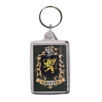 Griffin Surname Family Crest Keyring