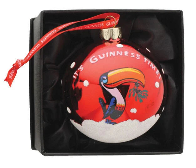 Guinness Christmas Vintage Toucan Bauble Red