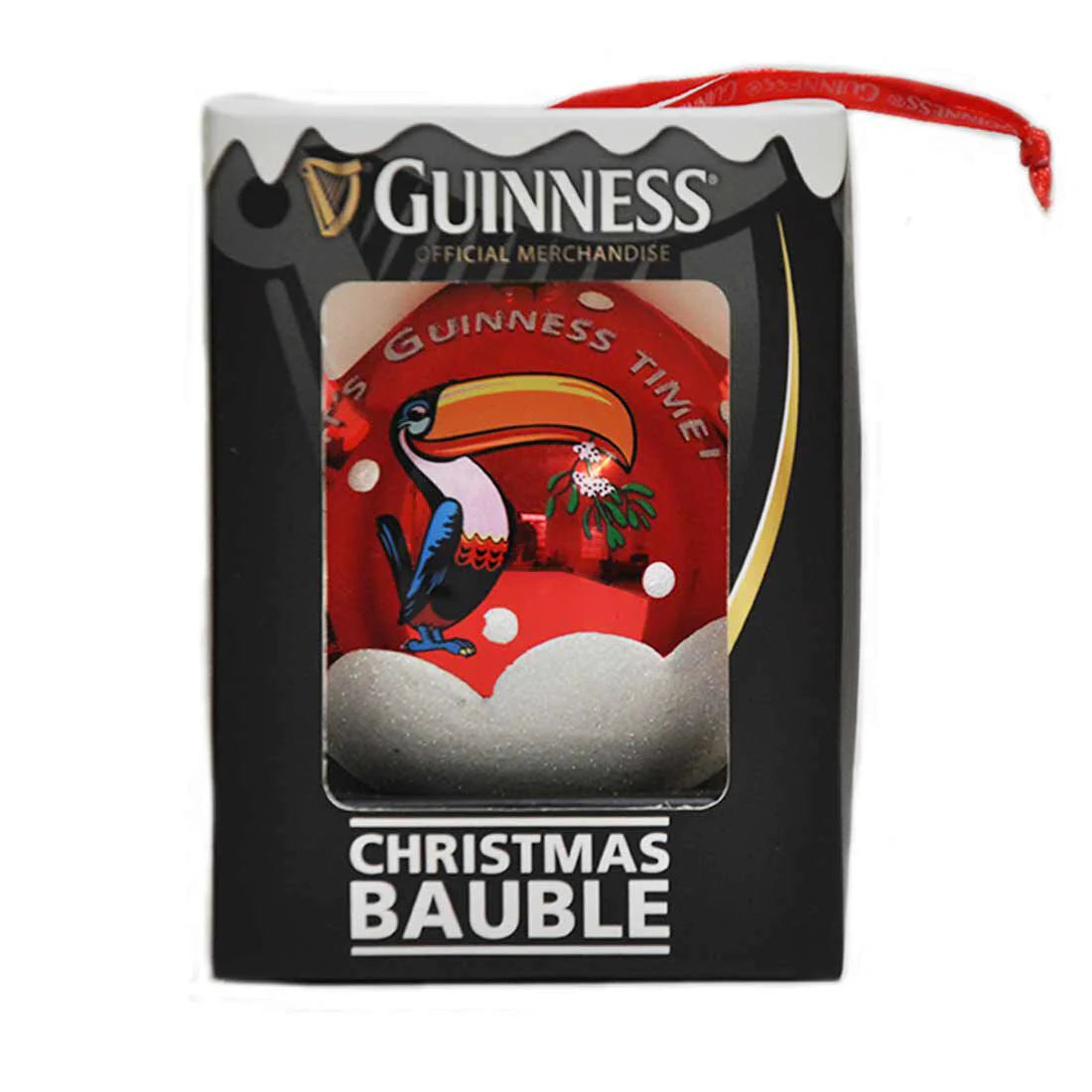 Guinness Christmas Vintage Toucan Bauble Red