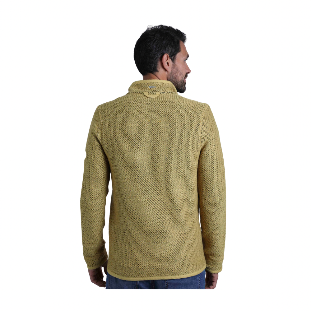 Weird Fish Mens Transom Full Zip Macaroni Sweatshirt Antique Moss