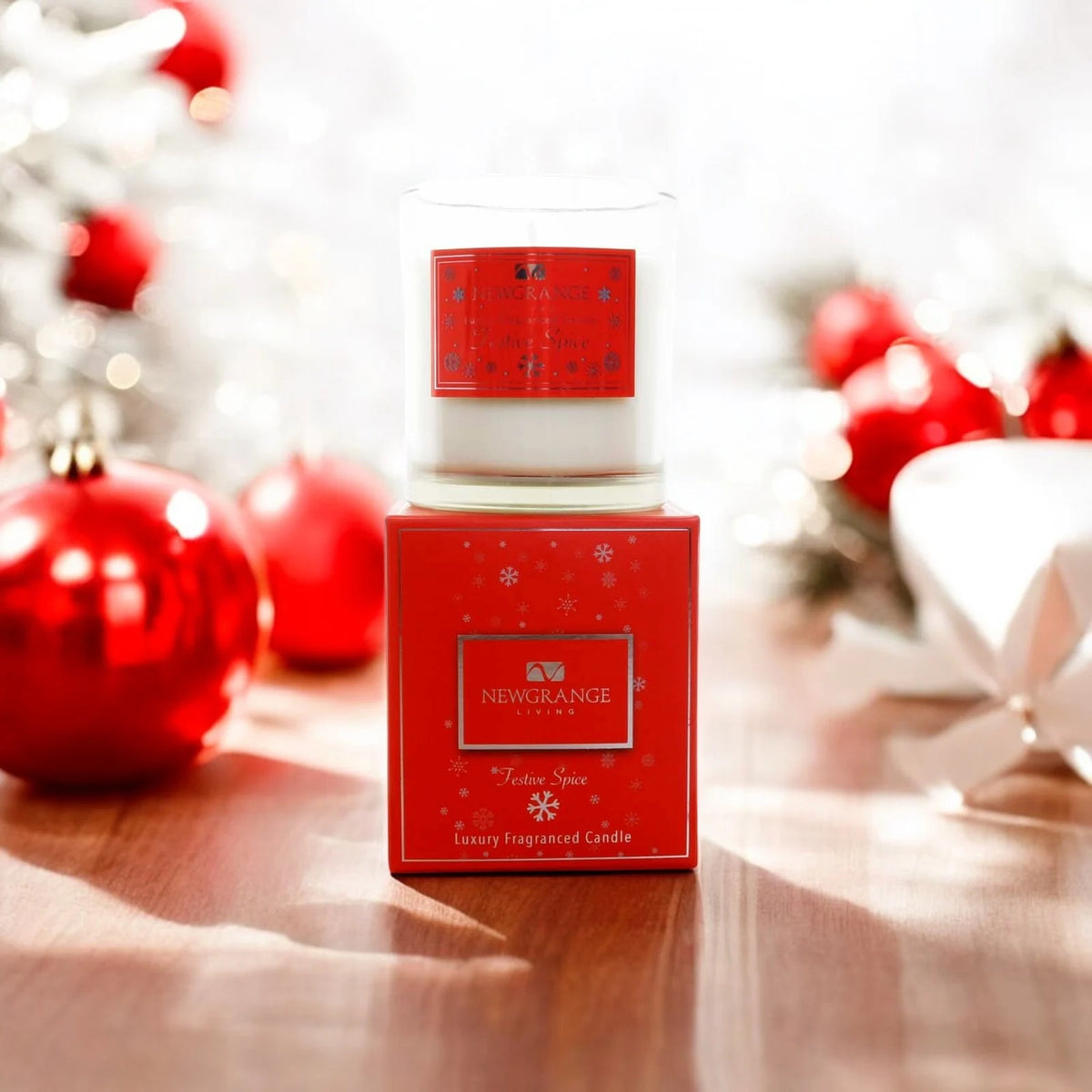 Newgrange Festive Spice Fragranced Christmas Candle in Gift Box