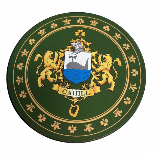 Cahill Family Surname Crest Coaster