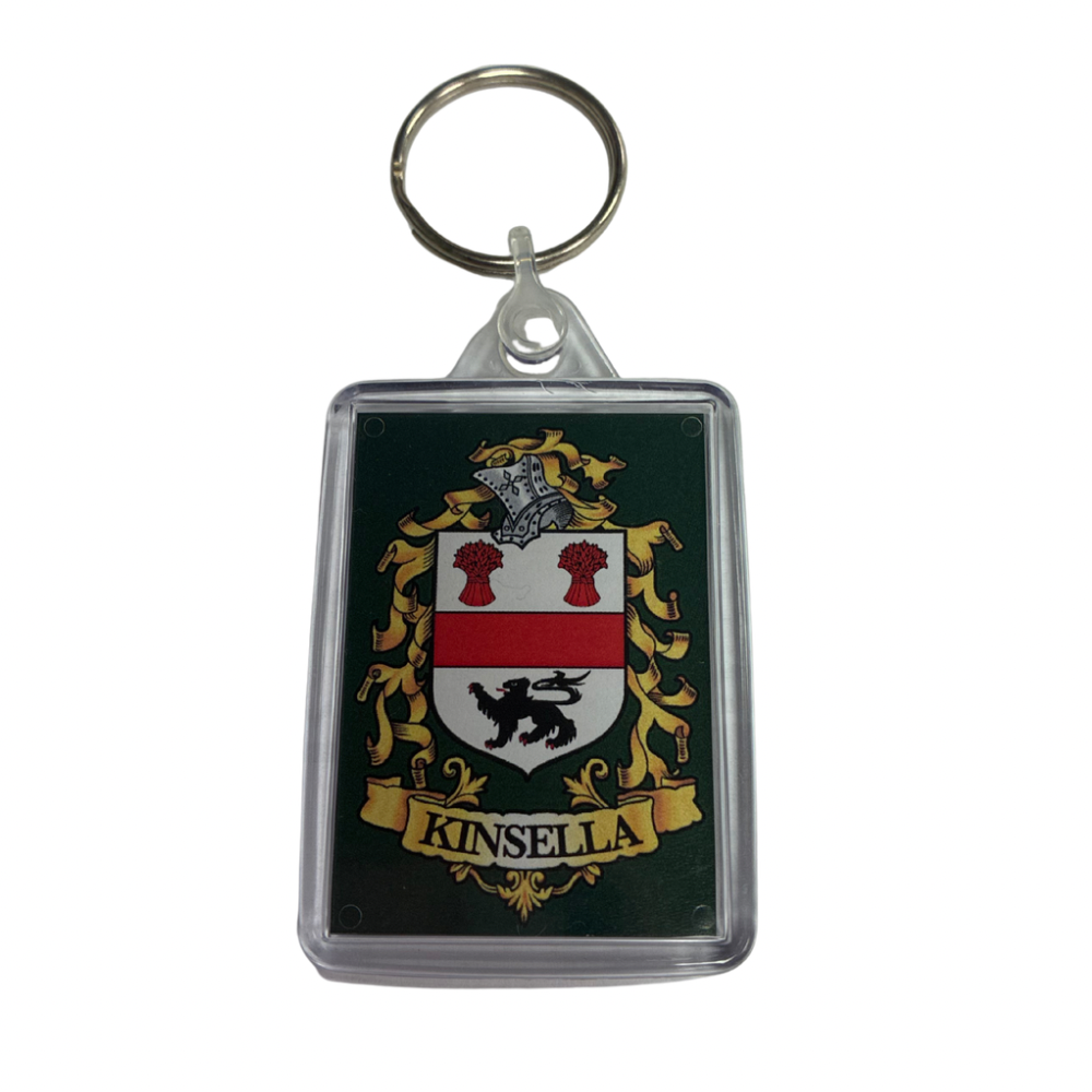 Kinsella Surname Family Crest Keyring