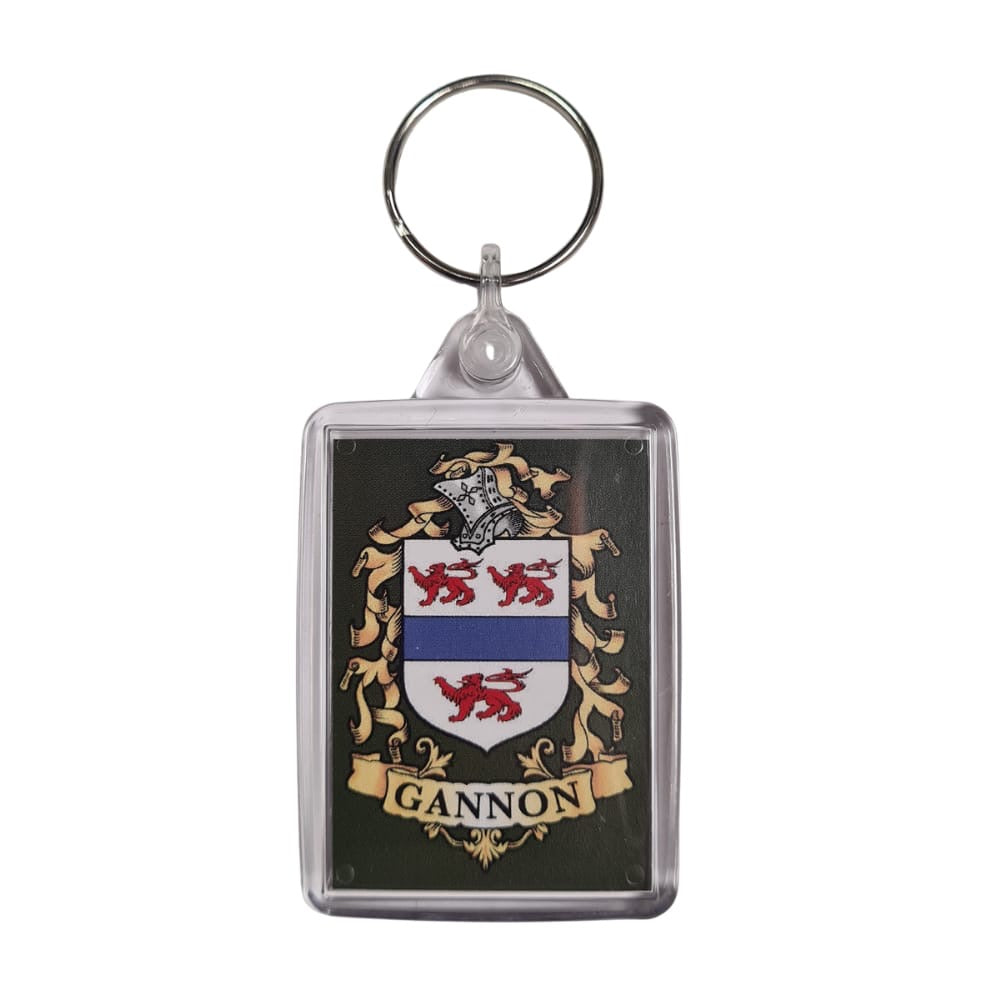 Gannon Surname Family Crest Keyring