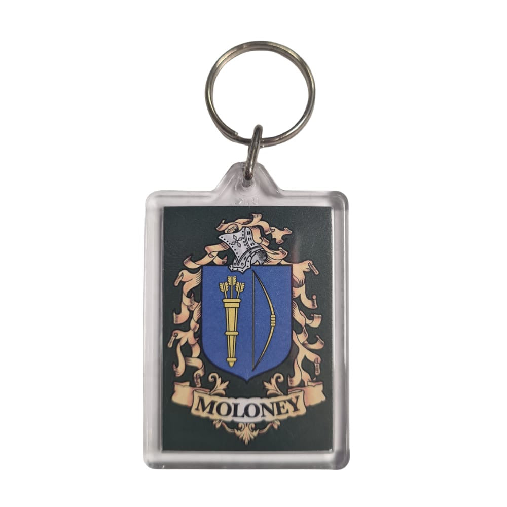 Moloney Surname Family Crest Keyring