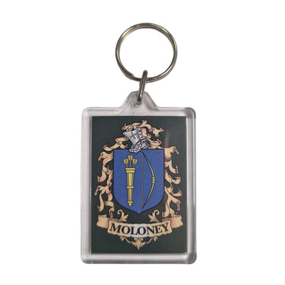 Moloney Surname Family Crest Keyring
