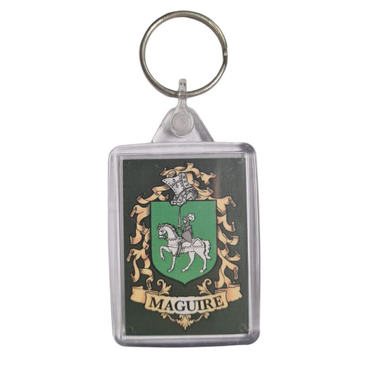 Maguire Surname Family Crest Keyring