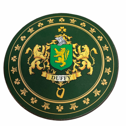 Duffy Family Surname Crest Coaster
