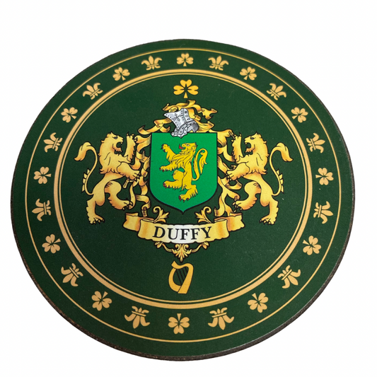 Duffy Family Surname Crest Coaster