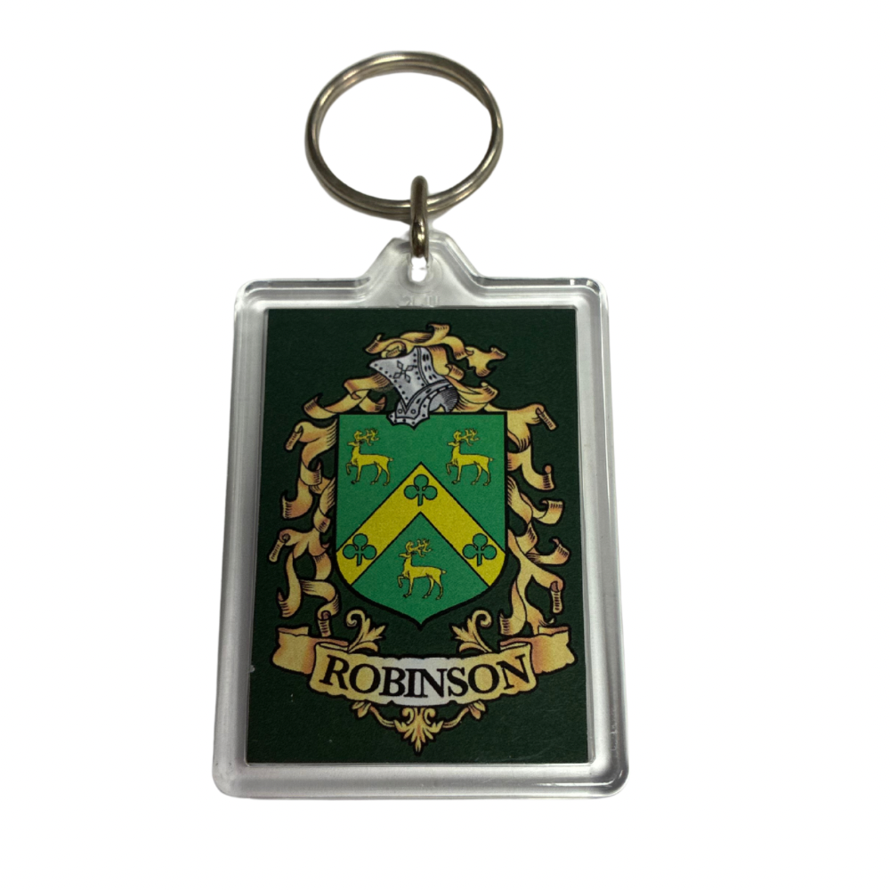 Robinson Surname Family Crest Keyring