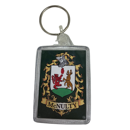 McNulty Surname Family Crest Keyring