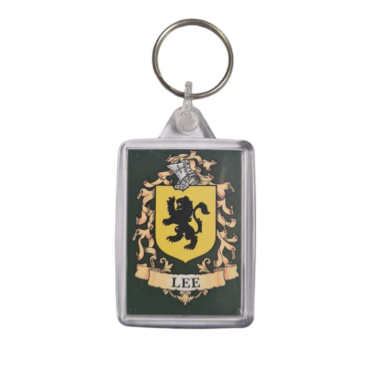 Lee Surname Family Crest Keyring