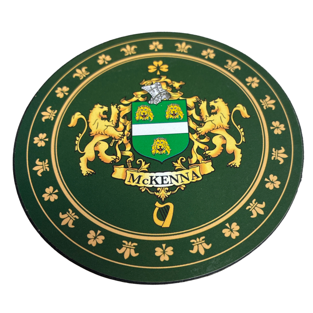 McKenna Family Surname Crest Coaster