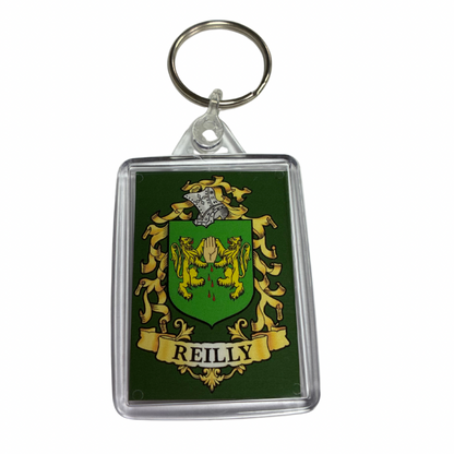 Reilly Surname Family Crest Keyring