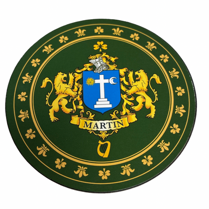 Martin Family Surname Crest Coaster