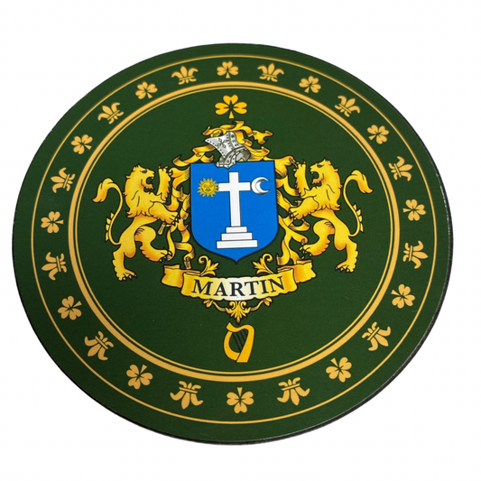 Martin Family Surname Crest Coaster