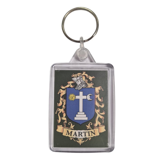 Martin Surname Family Crest Keyring