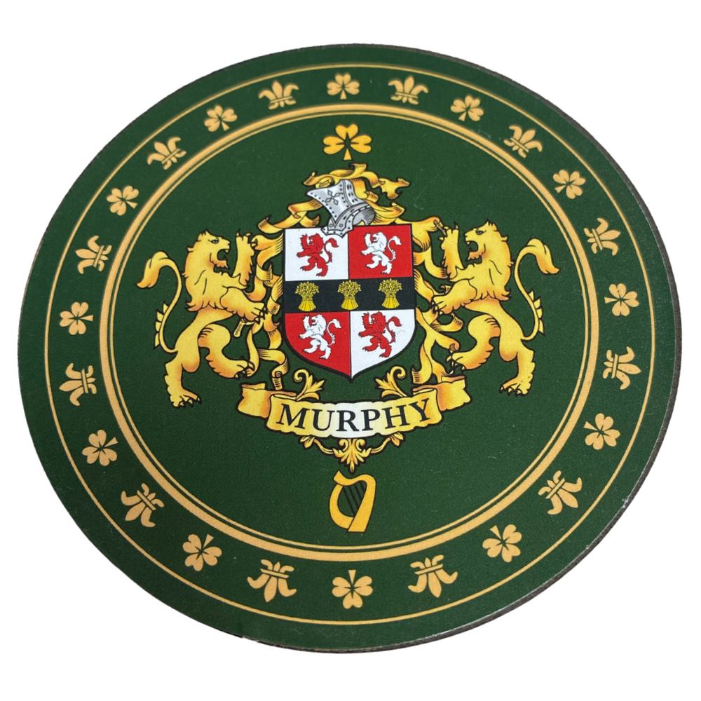 Murphy Family Surname Crest Coaster
