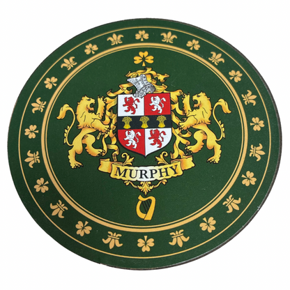 Murphy Family Surname Crest Coaster