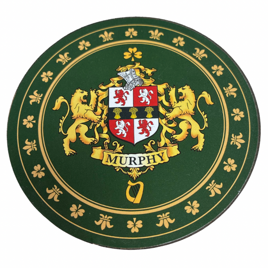 Murphy Family Surname Crest Coaster
