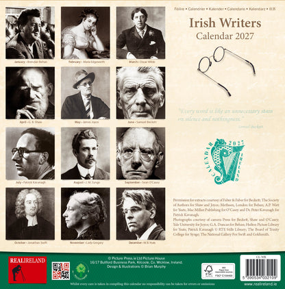 Irish Writers Calendar 2027