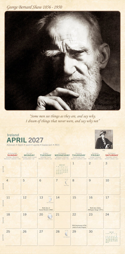 Irish Writers Calendar 2027