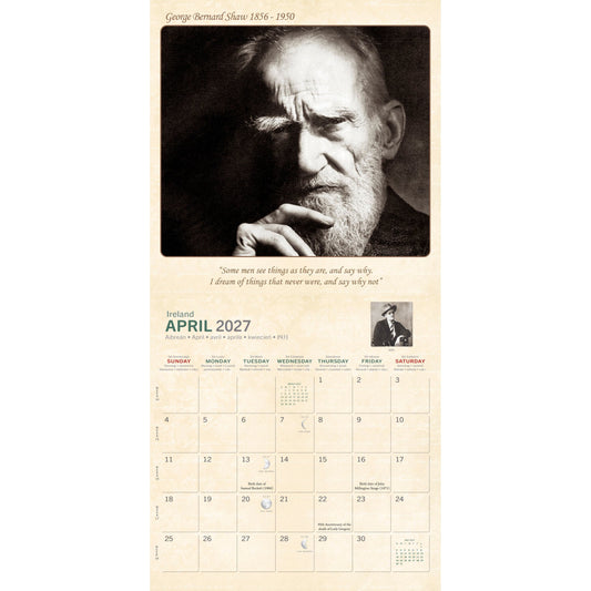 Irish Writers Calendar 2027