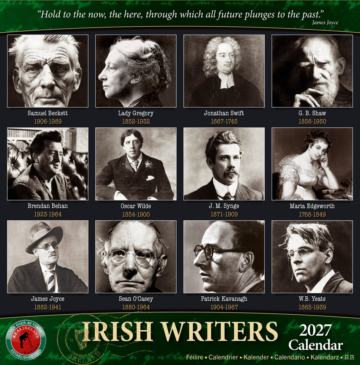 Irish Writers Calendar 2027
