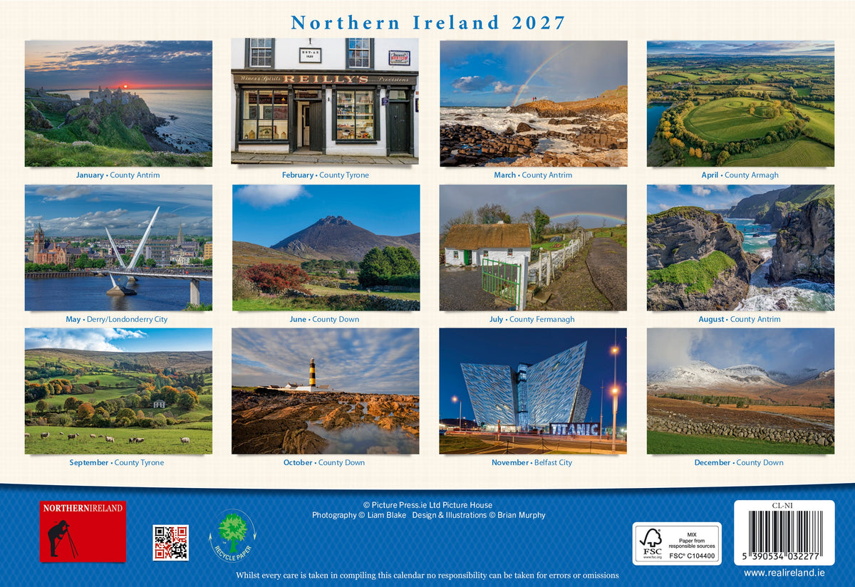 Northern Ireland Calendar 2027